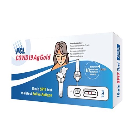 PCL | COVID19 Antigen GOLD ประเภท Saliva (พีซีแอล) ชุดตรวจโควิด-19 จากน้ำลาย