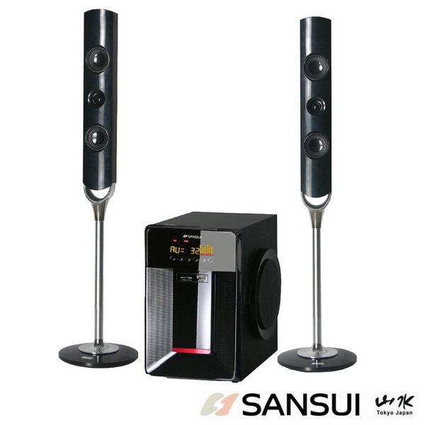 【中秋響團圓 山水】SANSUI2.1聲道藍芽劇院音響組(S2926)