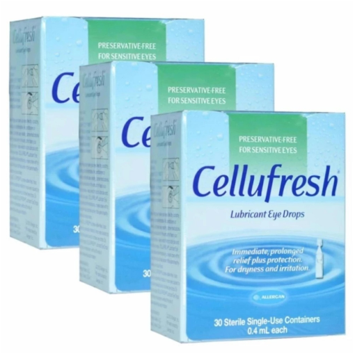 Cellufresh | น้ำตาเทียม ปราศจากสารกันเสีย Cellufresh Lubricant Eye Drops 30 Sterile (0.4 mL Each)