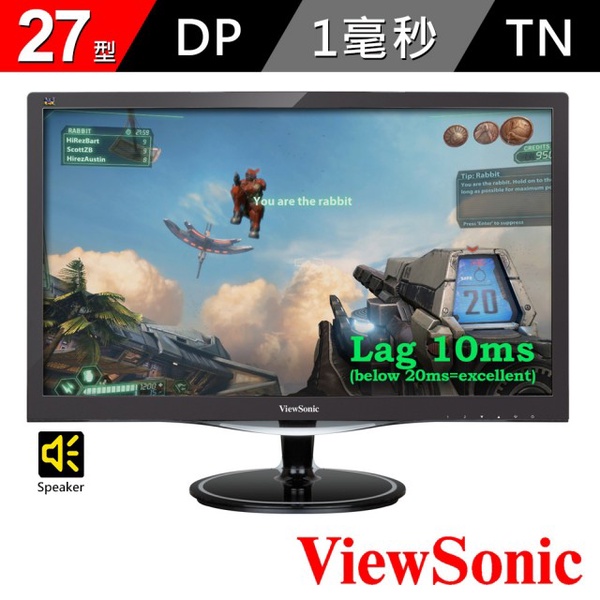 【ViewSonic】VX2757-mhd 27型 FreeSync電競液晶螢幕