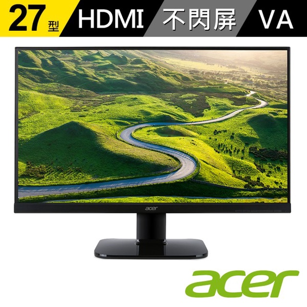 acer|KA270H A 27型 VA不閃頻 濾藍光 螢幕