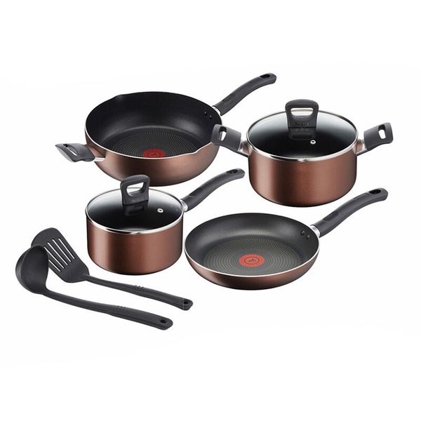 TEFAL | ชุดหม้อ+กระทะ (8 ชิ้น) รุ่น Super Cook Plus G103S814