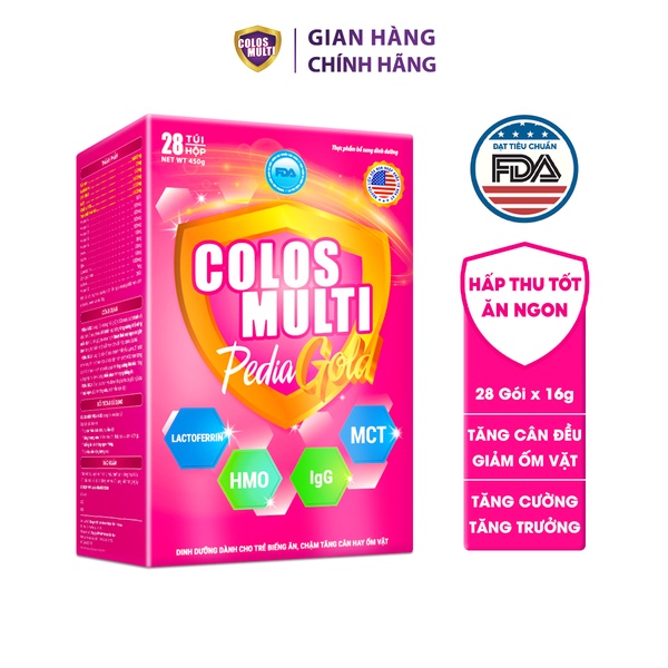 Sữa bột Colosmulti Pedia Gold hộp 28 gói x 16g