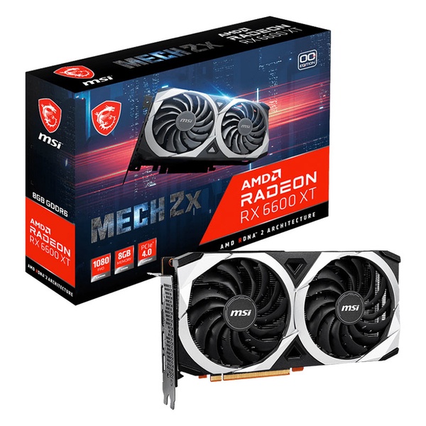 MSI | Radeon RX 6600 MECH 2X 8G DDR6 Up to 2491 MHz HDMI x 1 Graphics Card