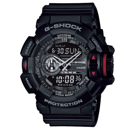 G-SHOCK | นาฬิกาข้อมือสำหรับผู้ชาย รุ่น GA-400-1B สายเรซิ่น สีดำ