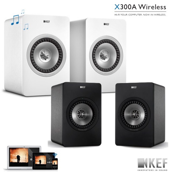 【KEF 英國】X300A Wireless 無線Hi-Fi主動式同軸書架喇叭