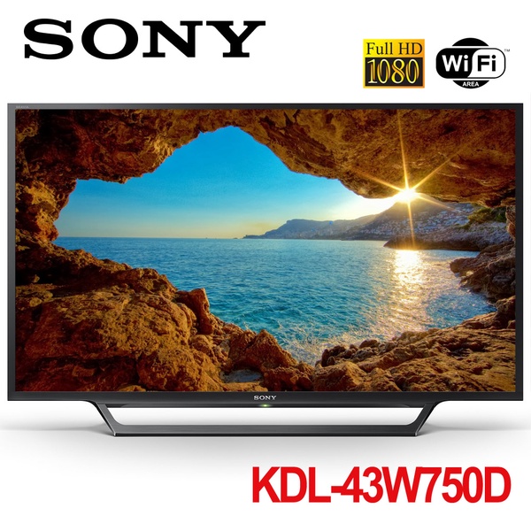 SONY索尼 43型高畫質LED數位液晶電視 KDL-43W750D