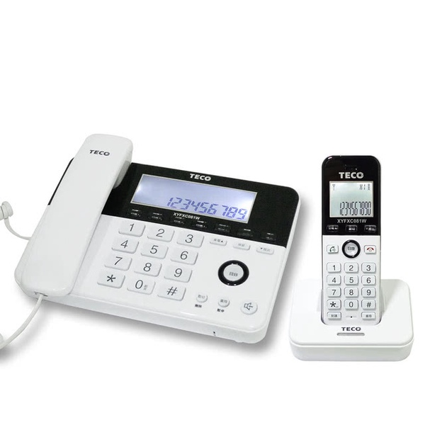 【TECO東元】2.4GHz數位無線子母電話(XYFXC081W)