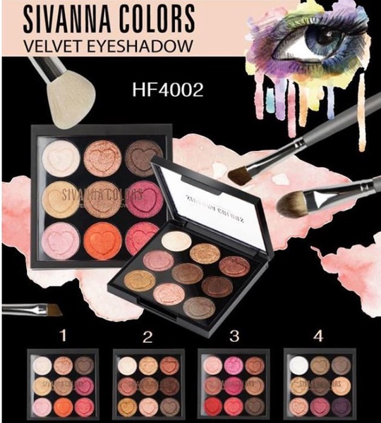 Sivanna Colors Velvet Eyeshadow | ซีเวียน่า พาเลทอายแชโดว์ เนื้อครีม