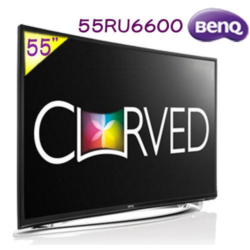 BenQ 明碁55吋 FHD 曲面超絢彩黑湛屏大型液晶顯示器+視訊盒55RU6600