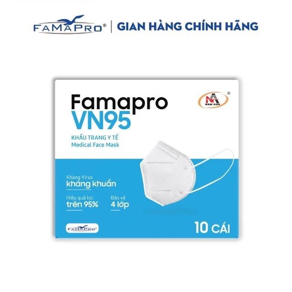 Famapro | VN95 Khẩu trang y tế kháng khuẩn 4 lớp