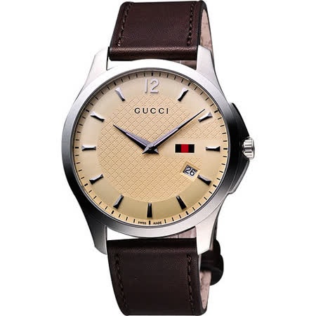 GUCCI 古馳 G-Timeless 古馳菱格紋時尚腕錶(YA126303)-40mm