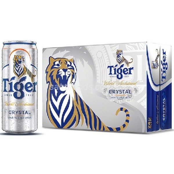 Thùng Bia Tiger Crystal 24 lon x 330ml