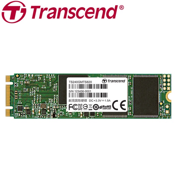 【Transcend 創見】MTS-820 M.2 2280 SATA SSD 固態硬碟