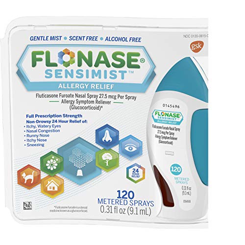 Flonase | Sensimist Allergy Relief Nasal Spray Non Drowsy Allergy Medication, Gentle Mist - 120 Sprays