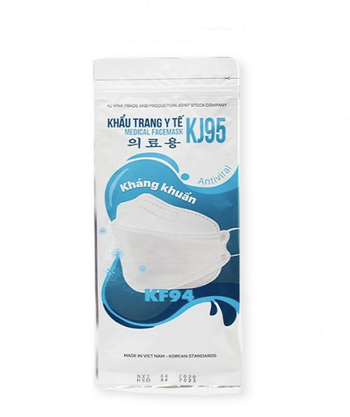 Khẩu trang Hàn Quốc KF94 - 4 lớp kháng khuẩn - KJ95