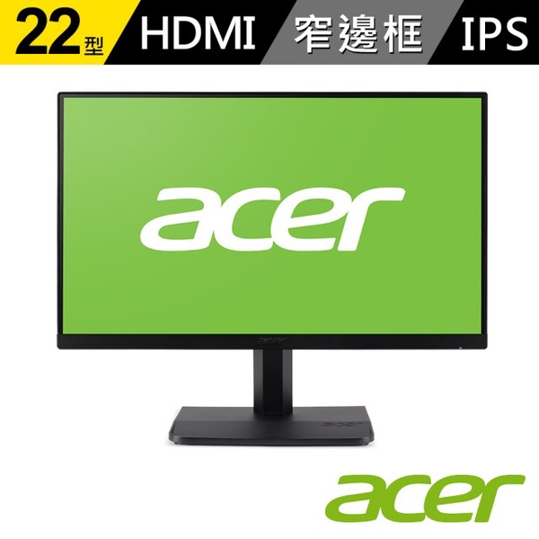 【Acer 宏碁】ET221Q 22型IPS無邊框螢幕