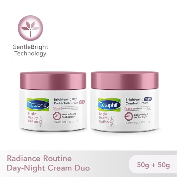 Cetaphil | Radiance Routine Day-Night Cream Duo (Day Protection Cream SPF15 + Night Comfort Cream)