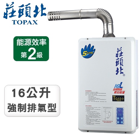 莊頭北16L微電腦數位強制排氣型熱水器TH-7167AFE LPG/FE式