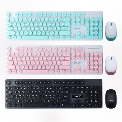 OKER | เซ็ทคีย์บอร์ด + เม้าส์ไร้สาย Wireless Keyboard Mouse Combo Set รุ่น K520