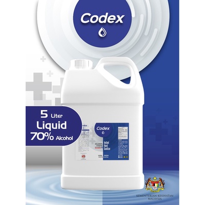 Codex | 70% Alcohol Instant Hand Sanitizer 5 Liter