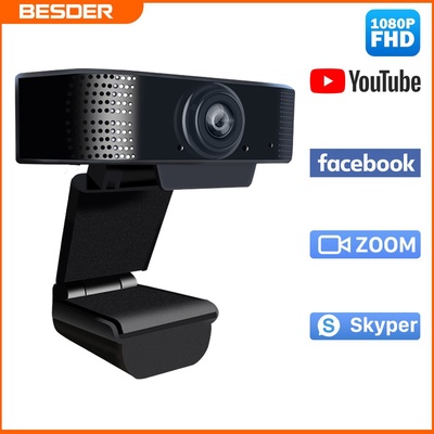 BESDER | Webcam 120° 1080P  Wide Angle Auto Focus Webcam 2MP HD