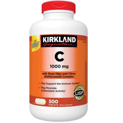 Kirkland | Signature Vitamin C with Rose hips and Citrus 1000mg 500 Tablets