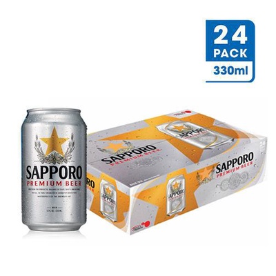 Thùng 24 lon bia Sapporo 330ml