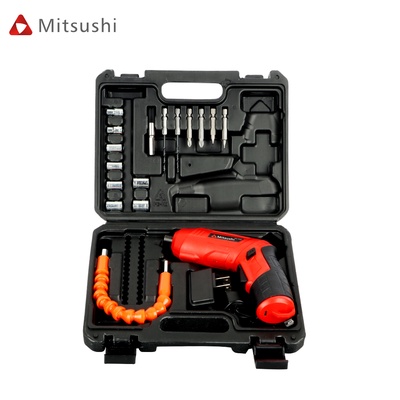 Mitsushi | ML100B 4.8V Foldable Li-ion Cordless Screwdriver Tool Kit and Accessories