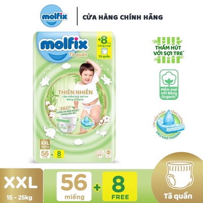 Molfix | Tã/bỉm quần Thiên nhiên Ultra XXL (15kg - 25kg)