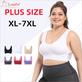 42-52 Big Plus Size Bra Full Cup C Cotton Lace Non-Wired Strap No