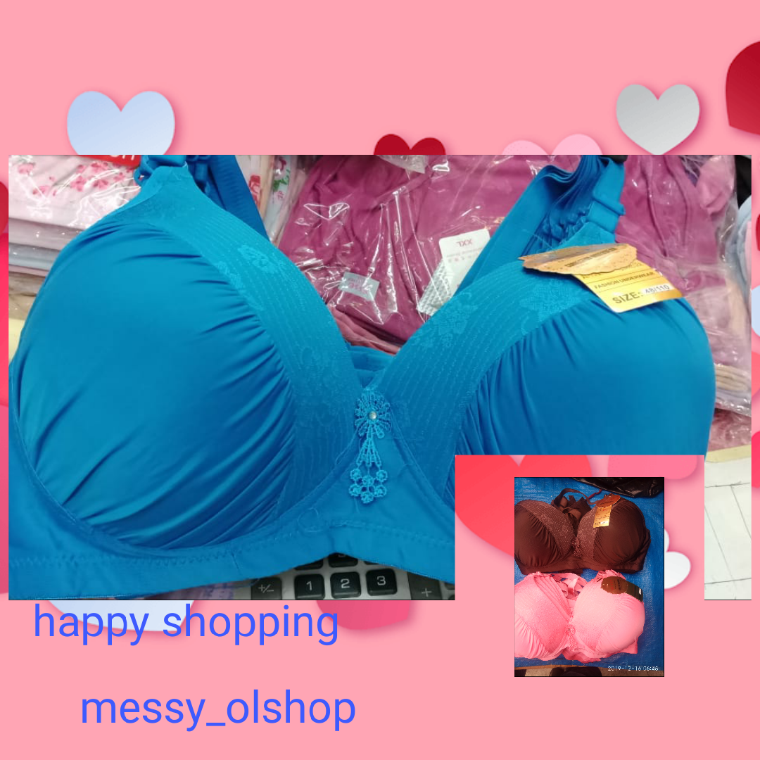 (50.000 Dapat 4) BH Jumbo Bra Sport Big Size Ukuran 44 Dan 46 BH Sport  Ukuran Besar Tanpa Busa Tanpa Kawat Kait 3