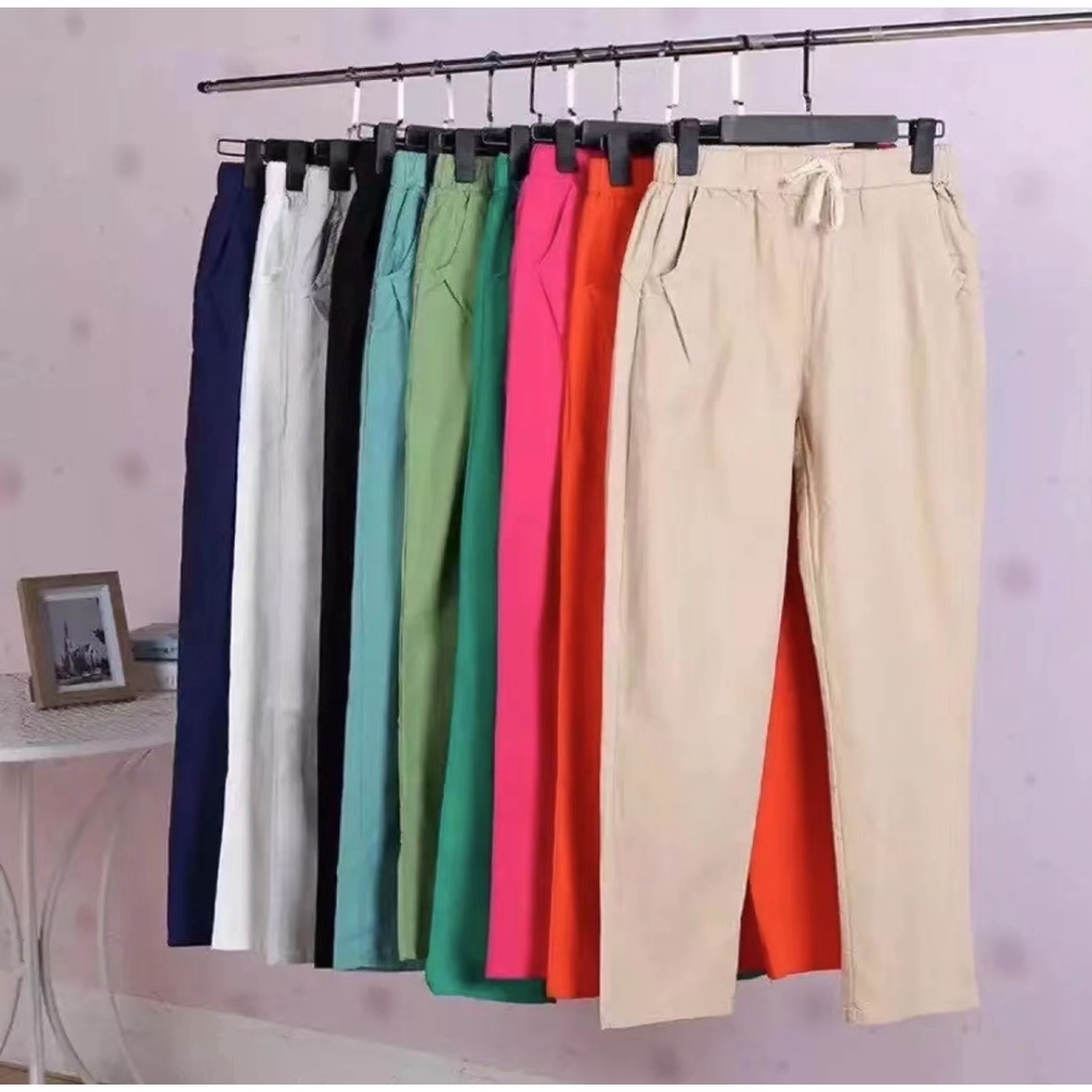 Trendy High Waist CEO Trouser Pants W/ Pocket ankle pants casual