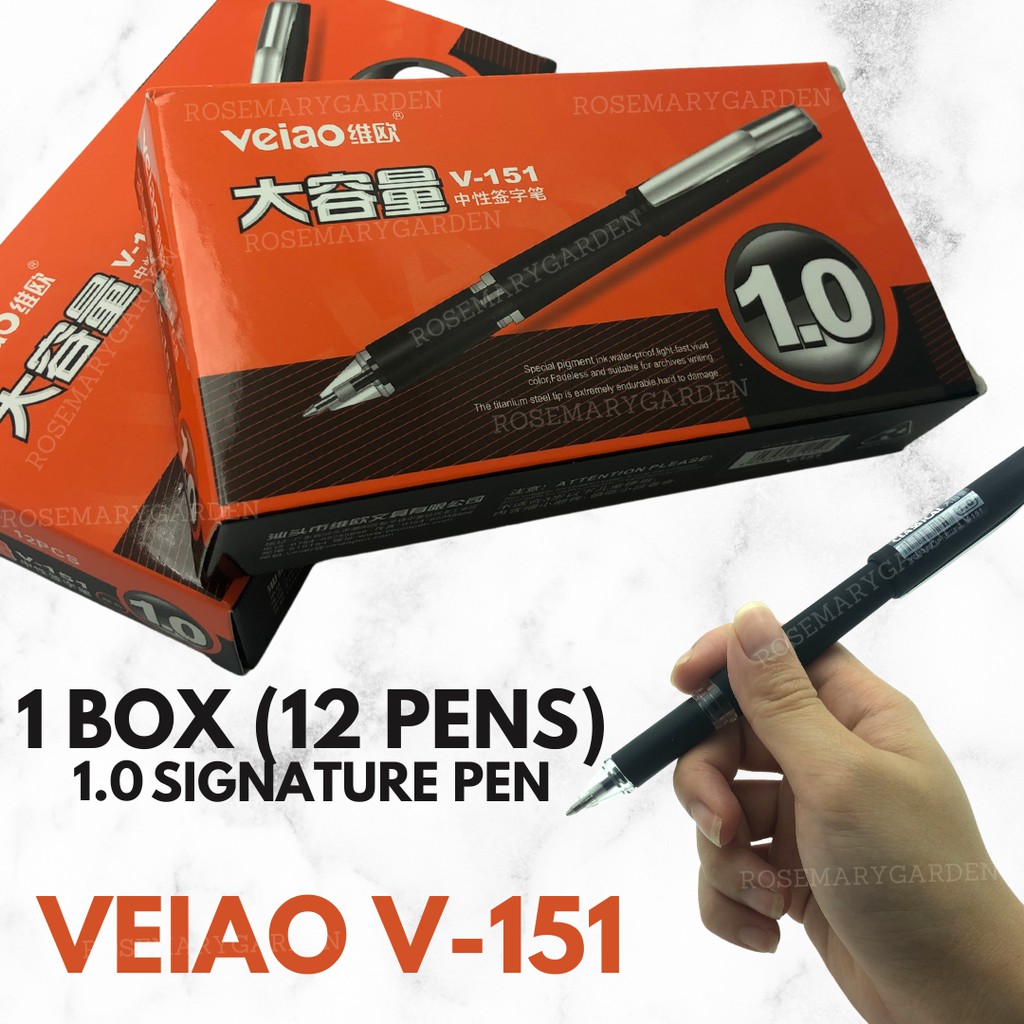 Veiao Gel Ink Pens Rollerball Pens and Pen Refills 0.7mm Medium Line Black  /Blue Color