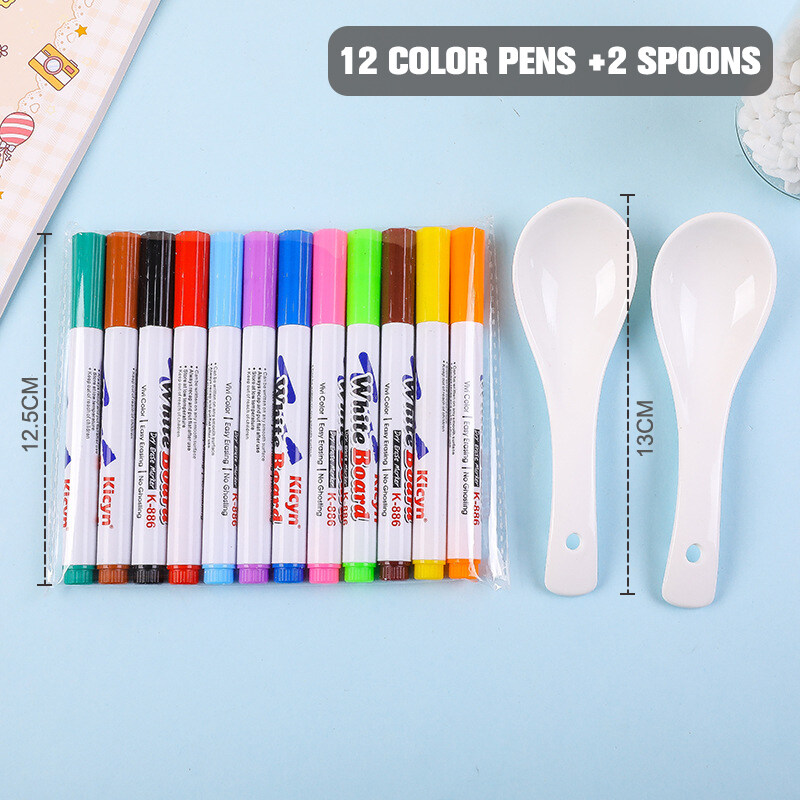 12 Pcs Colorful Liquid Chalk Markers Erasable Whiteboard Markers
