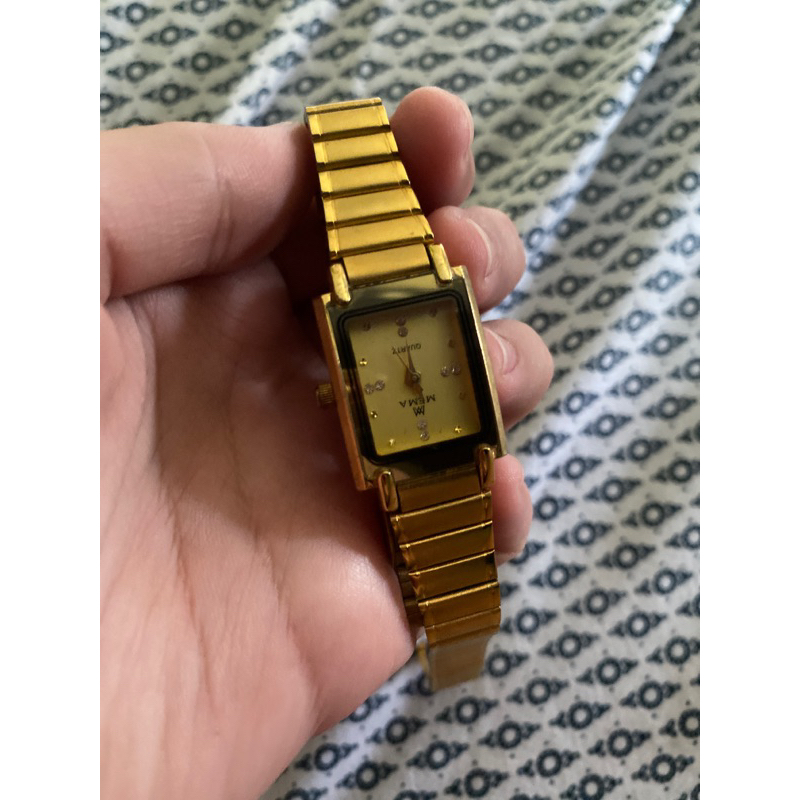 Mema 22k electro clearance gold plated watch price