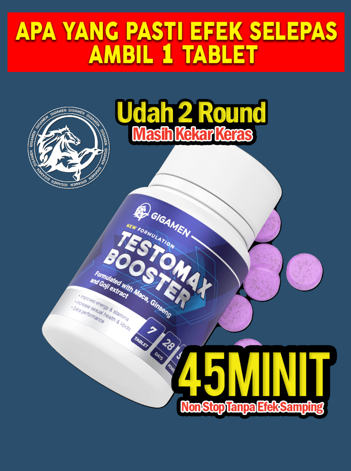 TestoMax - Complément Alimentaire Booster De Vitalité - Maca & Taurine - 120 Gélules - Neuf