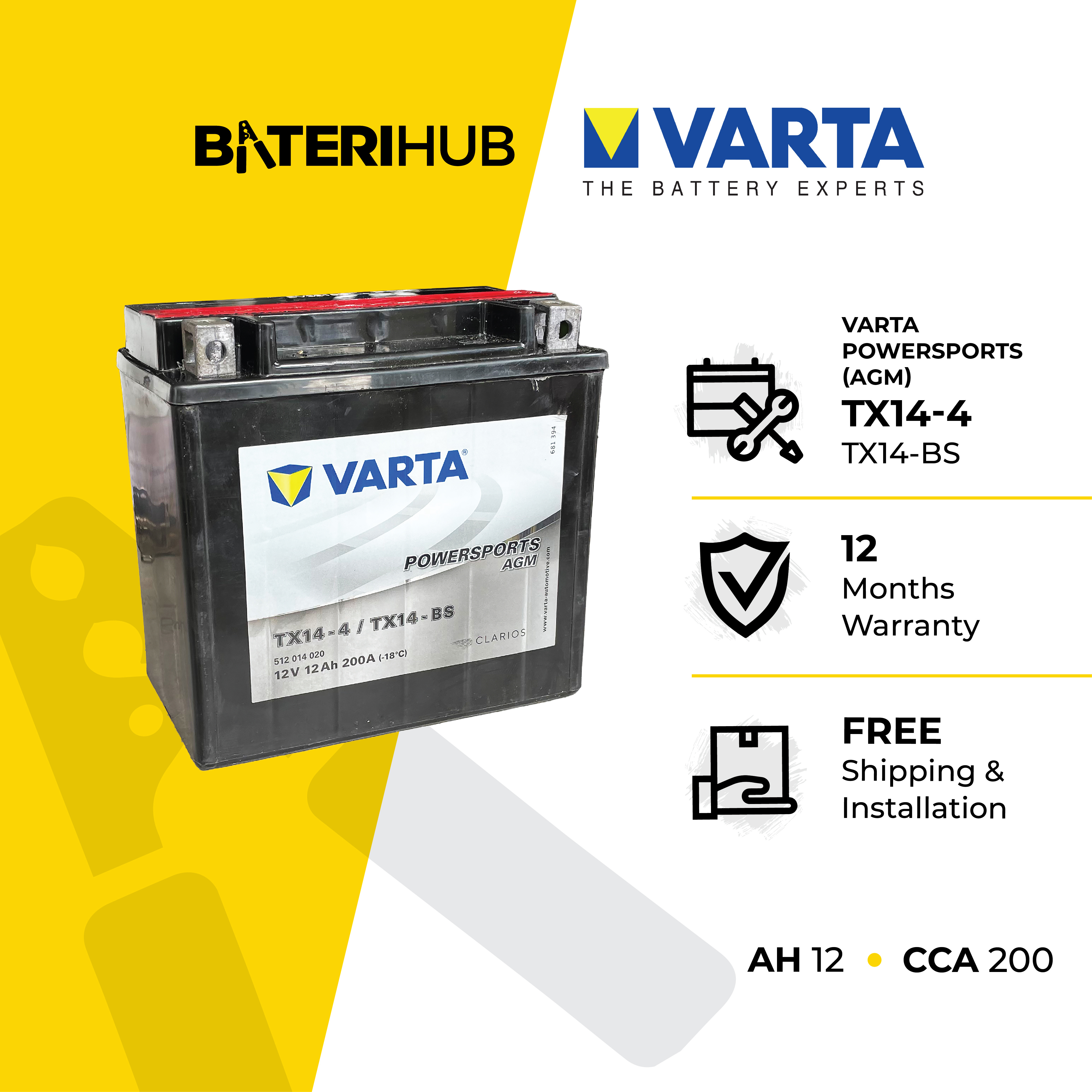 VARTA DIN80 (MF) - 80AH - Car Battery - FORD Ranger 3.2, MERCEDES w204,  VOLVO s40