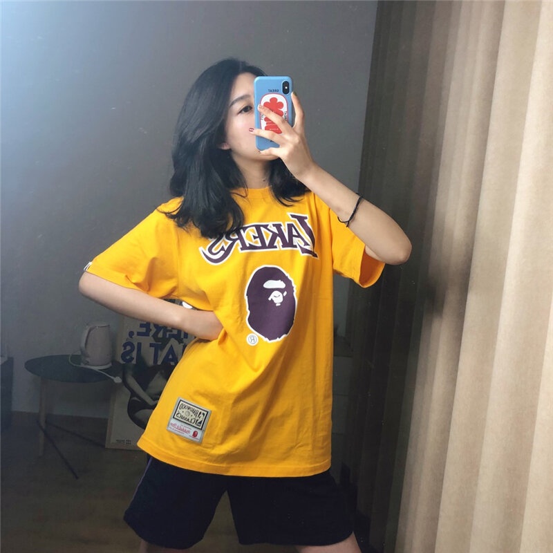 Lakers bape hot sale shirt