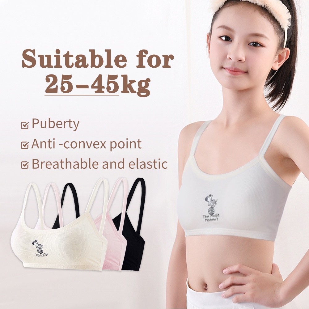 Big Girls Bras for Teen Girl 8-10-14 Slim Cotton Training Bras