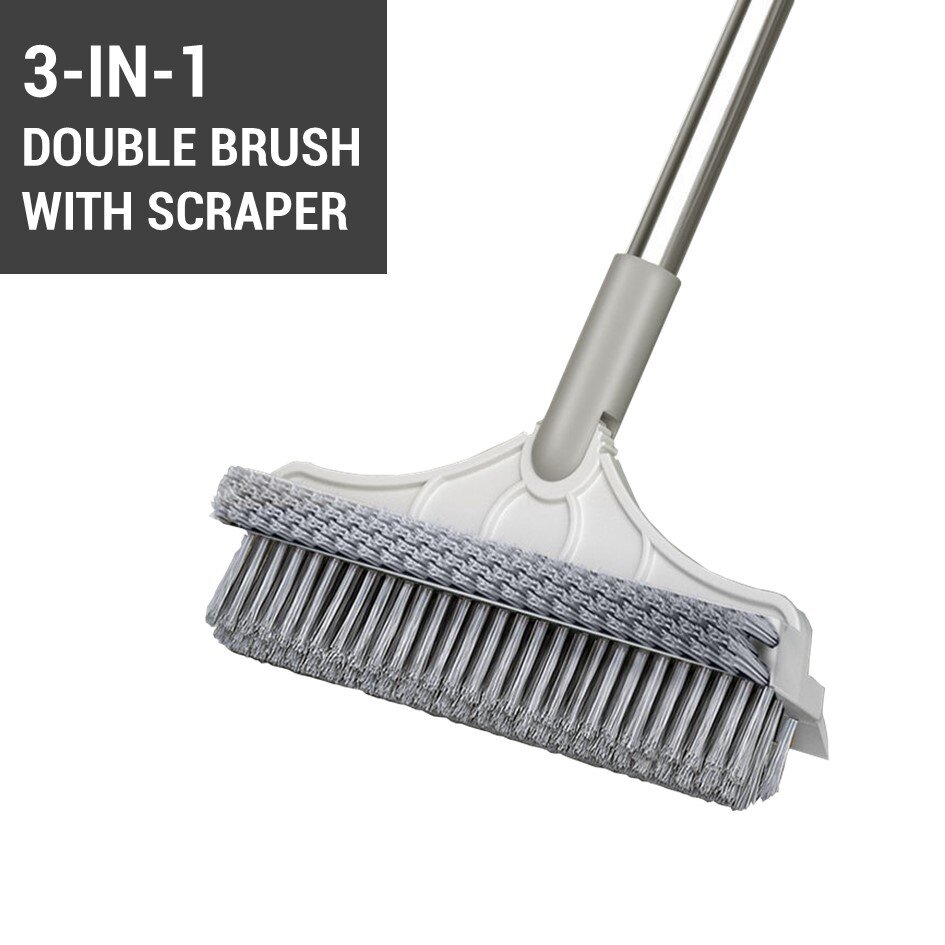 INSOUND 3 in 1 Bathroom Floor Brush Scrubber Stiff Bristle