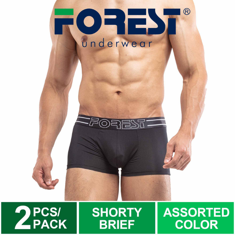 3 Pcs) Forest Mens Microfibre Spandex Mini Brief Underwear