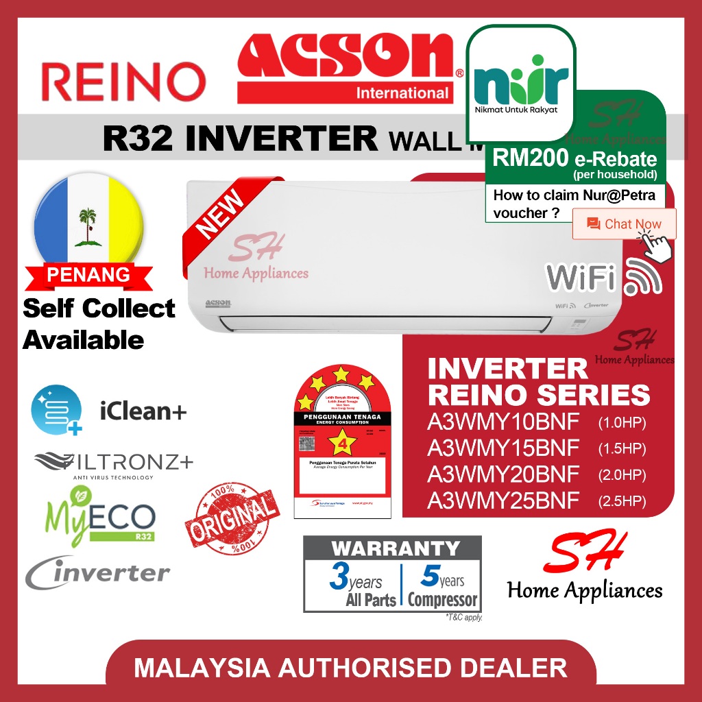 Aircond Inverter 1.5HP Acson Price & Promotion-Okt 2026 | BigGo Malaysia