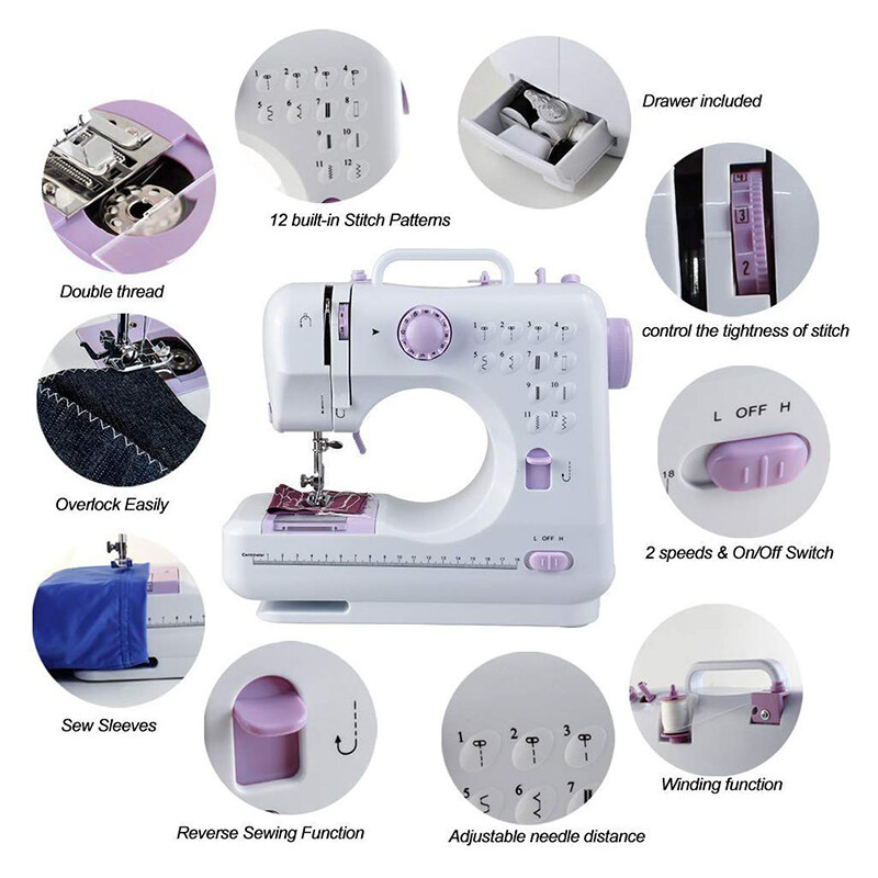 Portable Mini Sewing Machine Beginner Sewing Machines With Light Electric  Toys For Kids 7-12 For