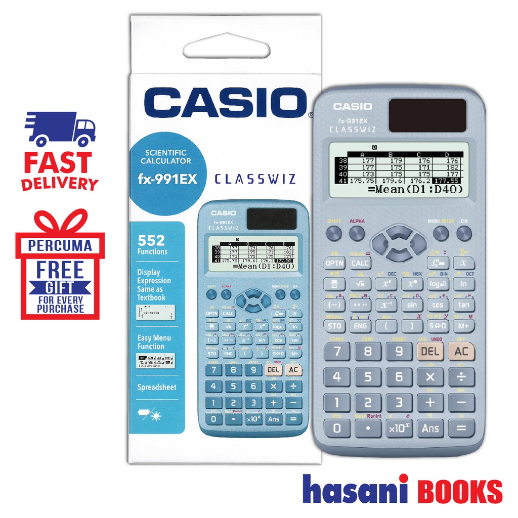 Casio FX991EX Classwiz Scientific Calculator ( Black/Pink/Blue, Solar  Power)