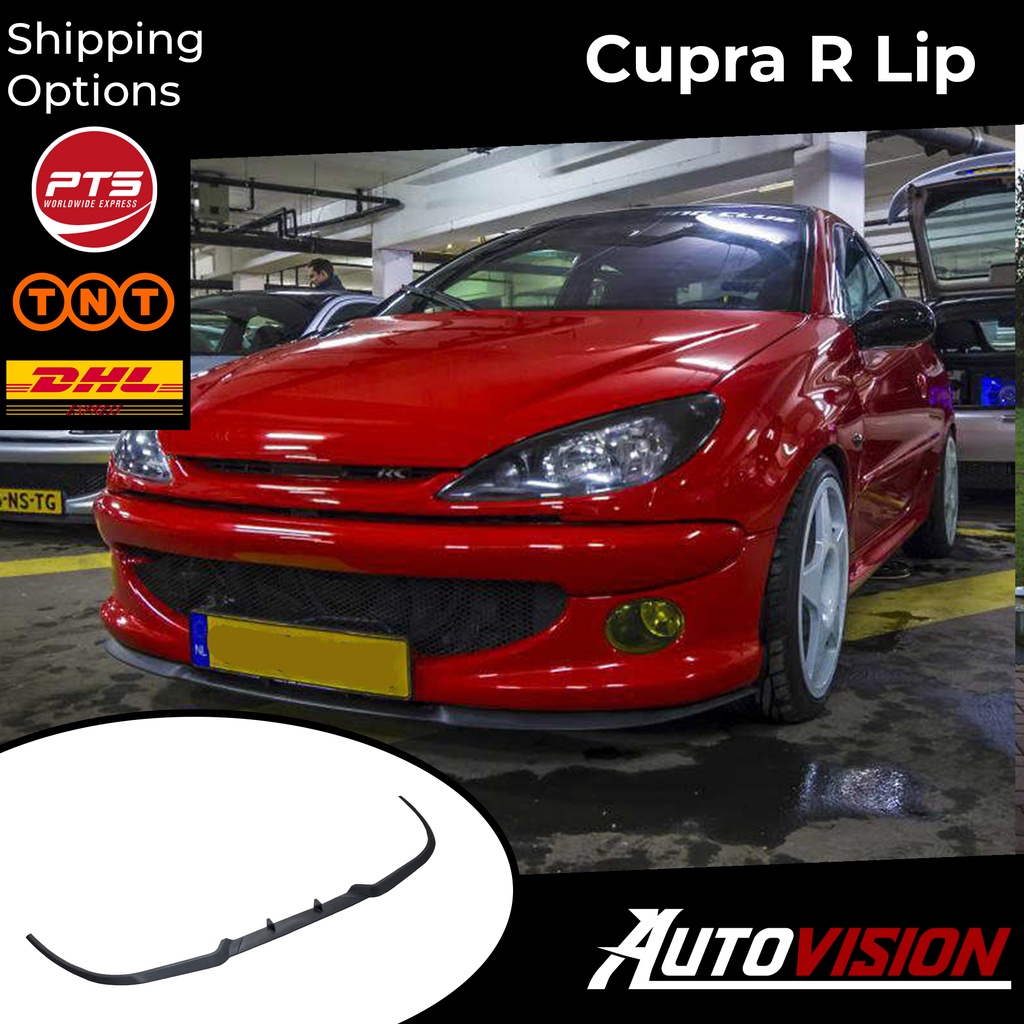 VW Lupo Cupra R Front Bumper Lip 3 Pcs Black Spoiler Splitter :  : Automotive