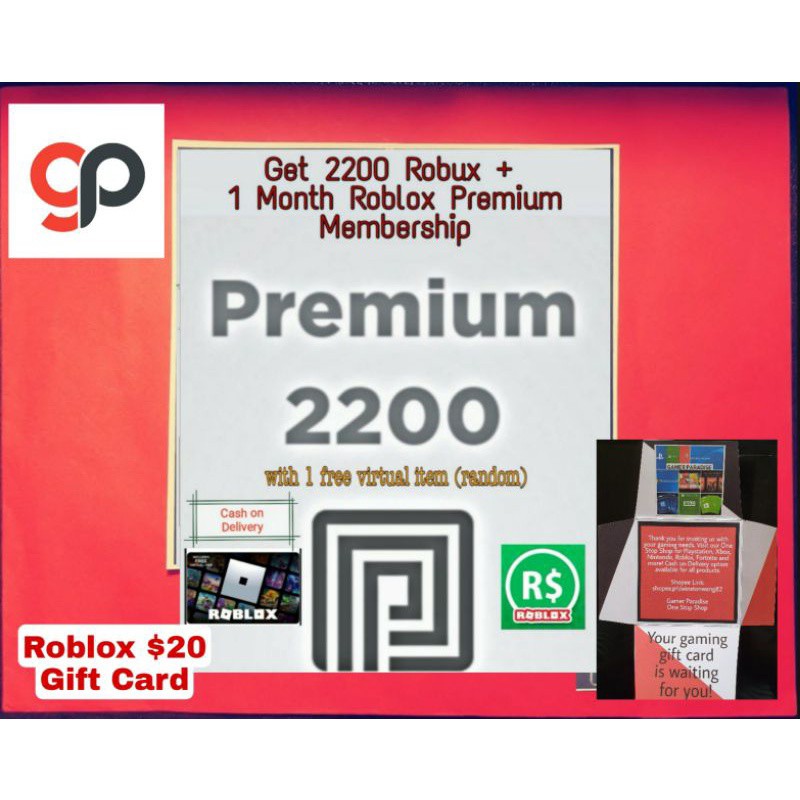 Robux Card Premium Price & Voucher Dec 2023