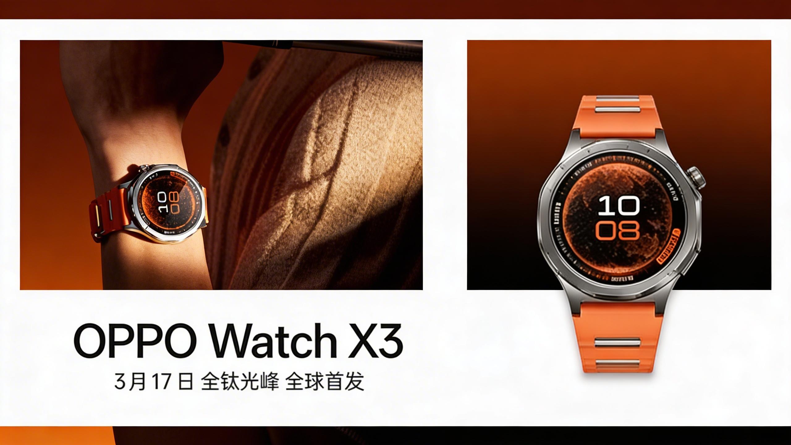 Oppo Watch X3 が発表：Titanium デザインと高度なヘルスケア機能を