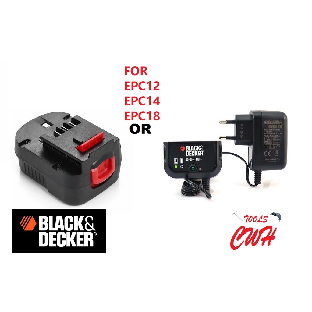 BLACK DECKER CORDLESS DRILL DRIVER BATTERY CHARGER EPC96 EPC12