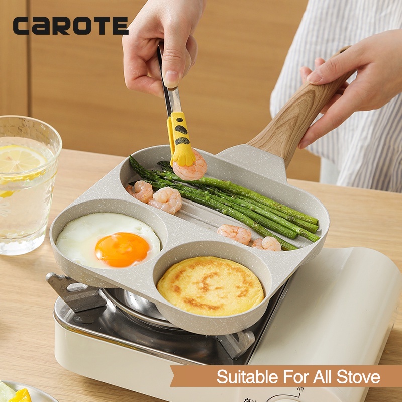 Carote Non-Stick Pan Pancake Pan Baking Frying Pan Chinese Layer Pie Cake  Crust Omelette Breakfast Pot Griddle